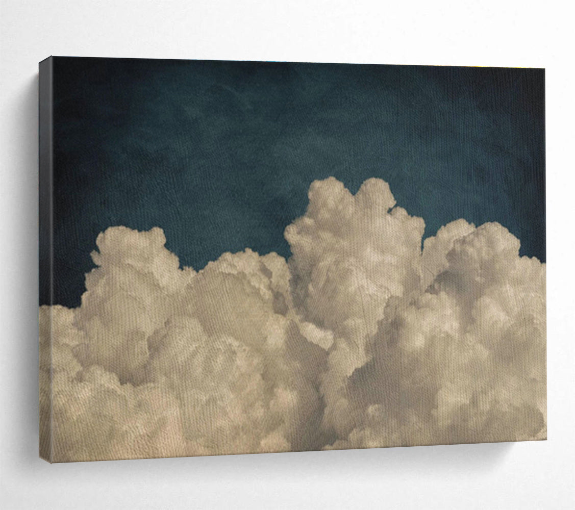 Vintage Cloud Oil Painting for Retro - Inspired Living Rooms DLZ2508