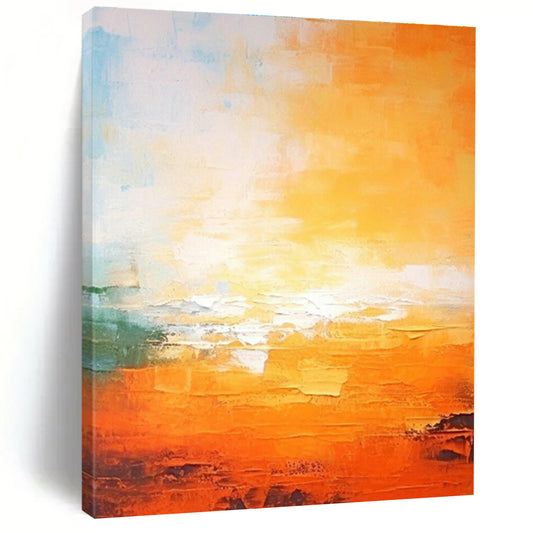 Orange - Yellow Gradient Abstract Art for Modern Sunroom & Vibrant Café DLZ0741