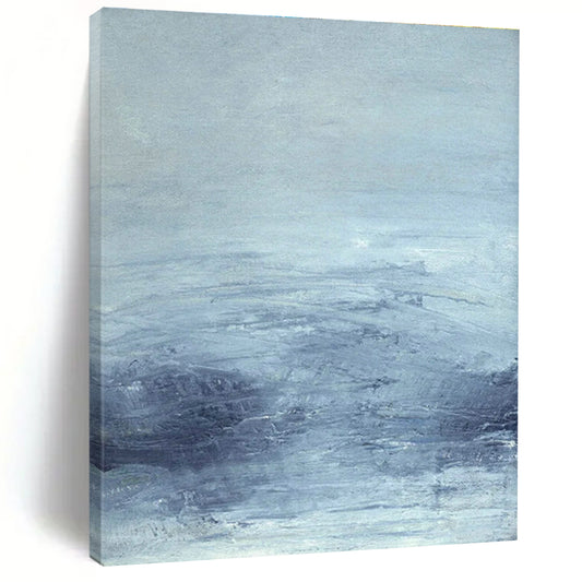 Light - Blue Abstract Art for Living Room & Bedroom DLZ0517