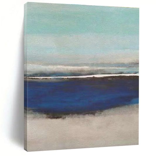 Minimalist Seaside Abstract for Japandi - Style Beach House & Zen - Inspired Yoga Studio DLZ0933