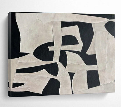 Black - White Geometric Abstract Art for Modern Office Receptions DLZ2475