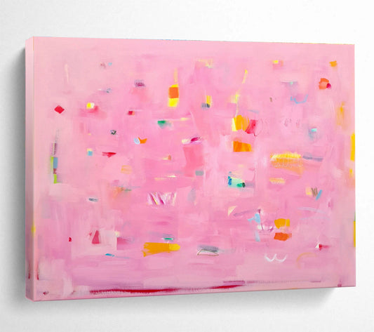 Pink Color - Dot Abstract Art for Cheerful Girl’s Bedrooms DLZ2435