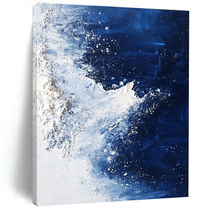 Blue and White Ocean Waves for Coastal Bedroom & Nautical Living Room STSC341