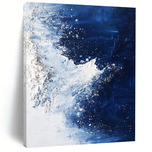Blue and White Ocean Waves for Coastal Bedroom & Nautical Living Room STSC341