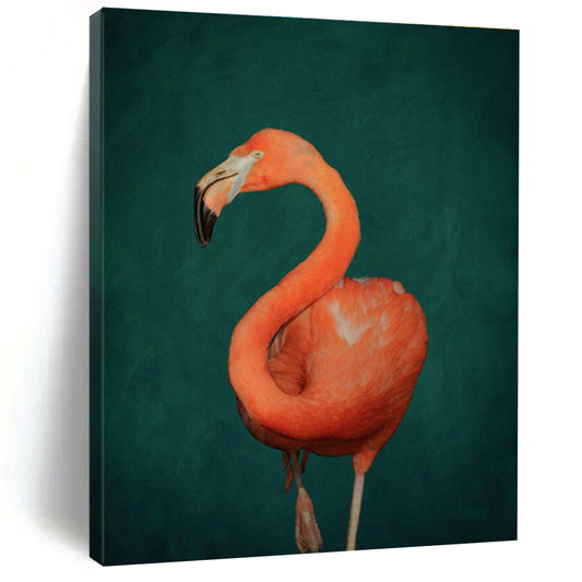 Elegant Flamingo Portrait Wall Art for Bedroom & Living Room DLZ0390