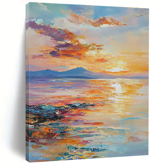 Colorful Sunset Landscape for Coastal Vacation Home & Art Gallery Exhibition STSC865