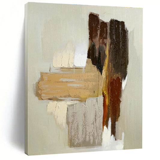 Earth - Tone Abstract Art for Rustic Home & Nature - Inspired Spa DLZ1074