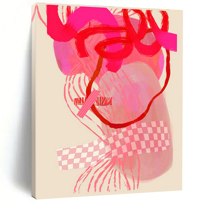 Pink - Themed Abstract Heart Art for Wellness Center & Fashion Boutique DLZ0639