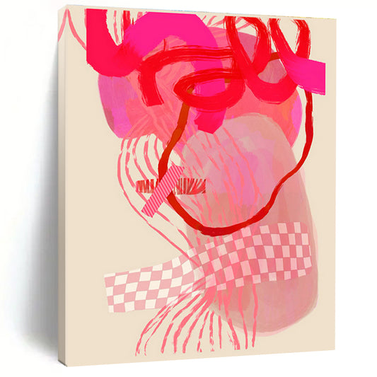 Pink - Themed Abstract Heart Art for Wellness Center & Fashion Boutique DLZ0639