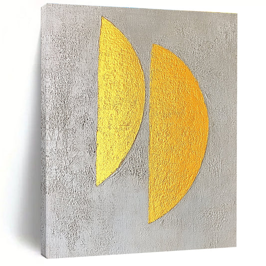 Gold Semi - Circles on Grey for Luxury Boutique & Modern Art Gallery STSC356