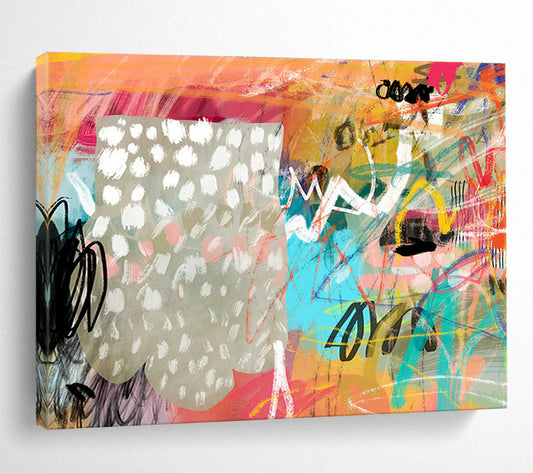 Colorful Graffiti - Style Abstract Art for Urban - Inspired Lounges DLZ2452