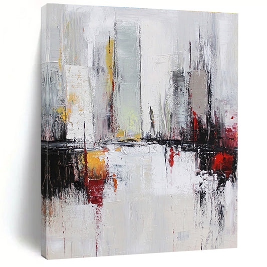 Monochrome Abstract Urban Scene for Industrial - Style Café & Minimalist Home Study STSC162