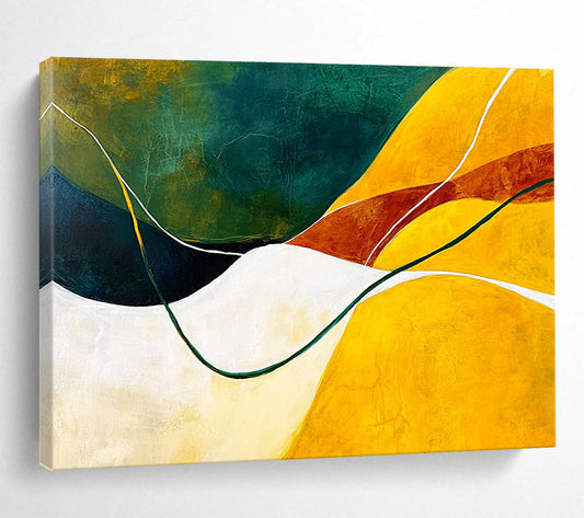 Curved - Line Abstract Art for Modern Wellness Center & Creative Yoga Studio SC268