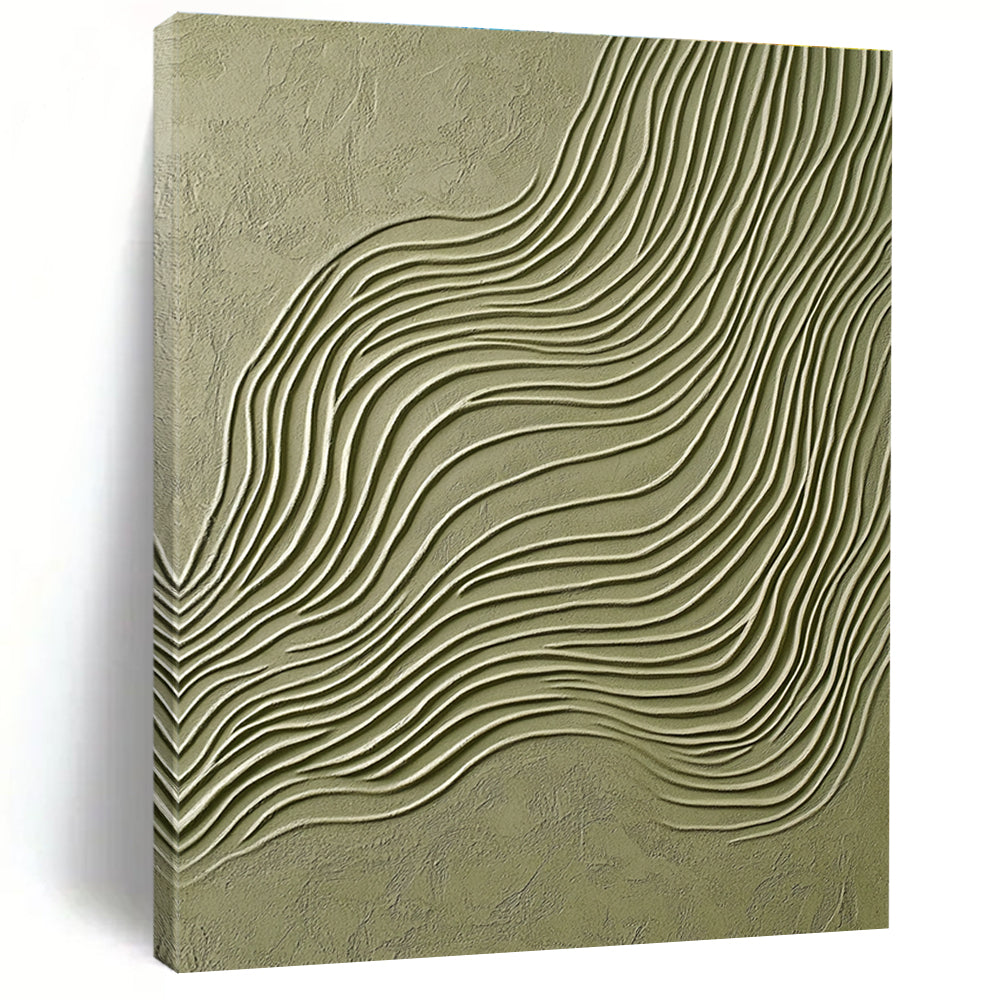 Wavy Lines in Green for Modern Eco - Friendly Café & Nature - Inspired Office STSC940