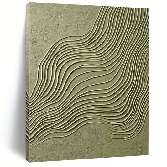 Wavy Lines in Green for Modern Eco - Friendly Café & Nature - Inspired Office STSC940