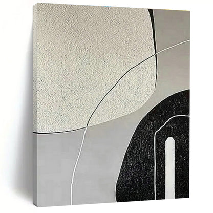 Gray - White Geometric Abstract Art for Scandinavian Home & Contemporary Office DLZ1146