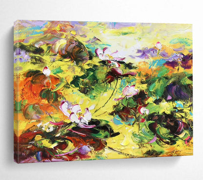 Clashing Color Lotuses Art for Avant - Garde Asian Gallery DLZ3019