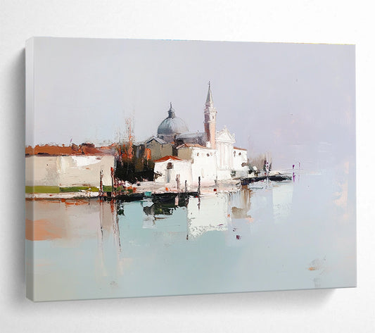 Venetian Waterfront Art for Italian - Style Restaurant & Travel Lover’s Home SC410
