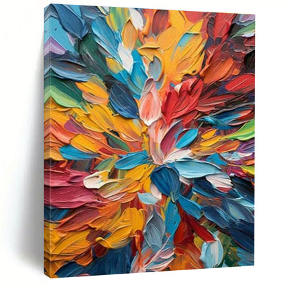 Colorful Floral Impasto Painting for Bedroom & Living Room DLZ0365