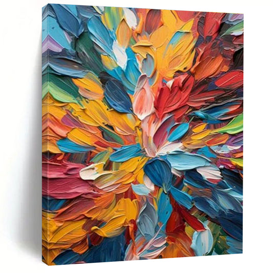 Colorful Floral Impasto Painting for Bedroom & Living Room DLZ0365