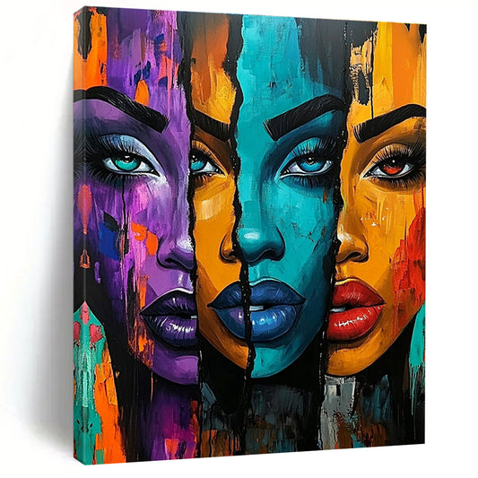 Colorful Face Segments for Modern Art Gallery & Bold Living Room STSC1220