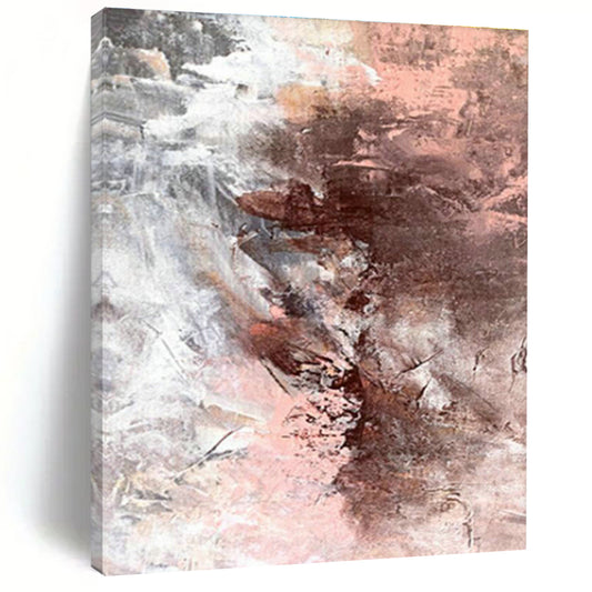 Pink - Brown Abstract Art for Feminine - Themed Fashion Boutique Fitting Rooms DLZ0043