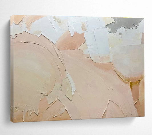Light Pink Relief Abstract Art for Luxury Bridal Suite Lounges DLZ2570