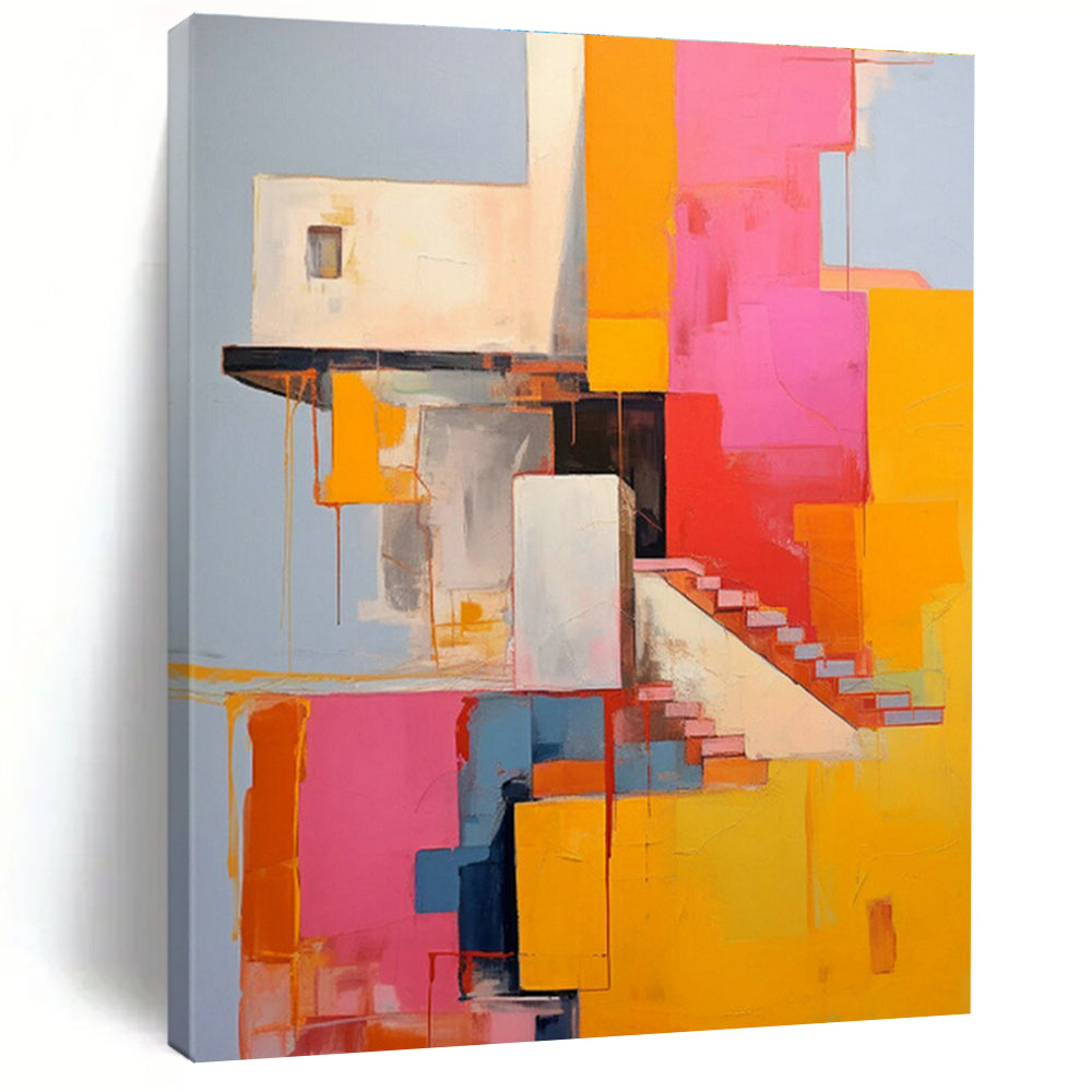 Colorful Architectural Abstract Art for Modern Loft & Creative Office DLZ1330
