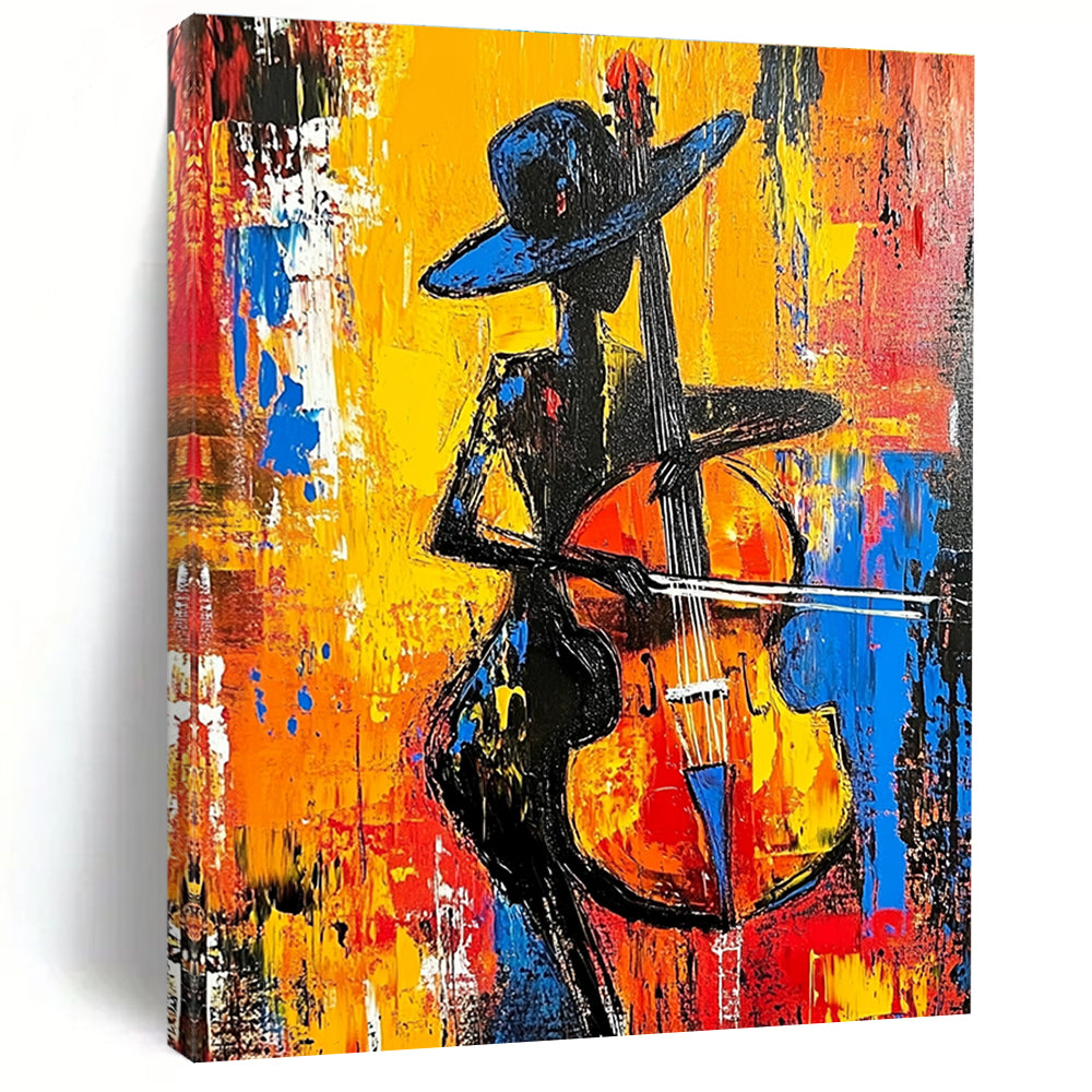 Jazz Musician Silhouette for Music - Themed Bar & Art Gallery STSC1261