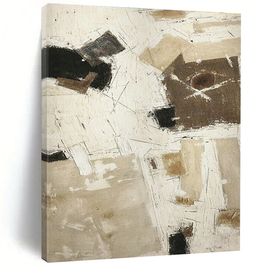 Black - White - Brown Abstract Art for Modern Art Gallery & Creative Studio DLZ1871