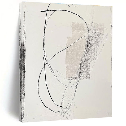 Black and White Abstract Lines for Modern Art Studio & Industrial - Style Loft STSC1256