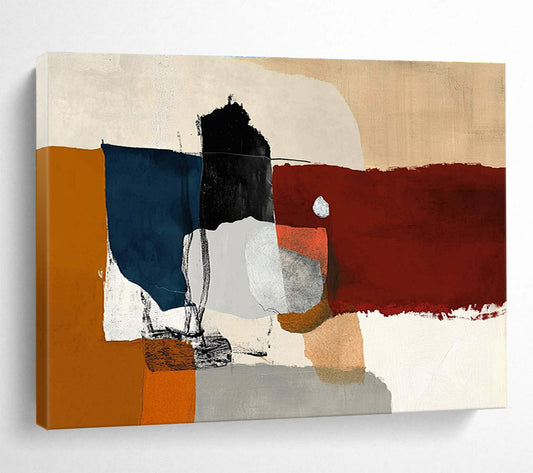 Multi - Color Block Abstract Art for Eclectic Community Center & Artsy Bookstore SC329
