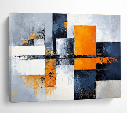 Geometric Color Block Art for Modern Office Reception & Contemporary Art Gallery SC100