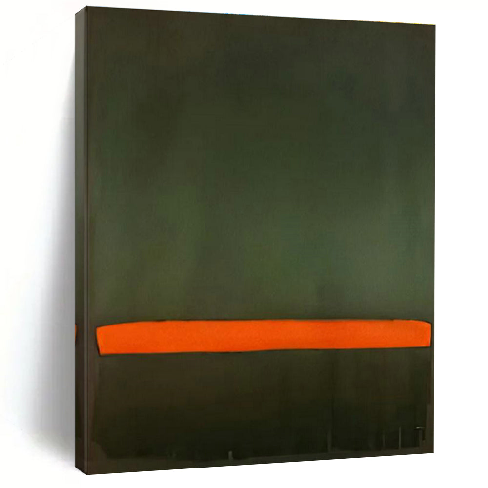 Green - Orange Minimalist Art for Eco - Friendly Café & Modern Studio DLZ2316