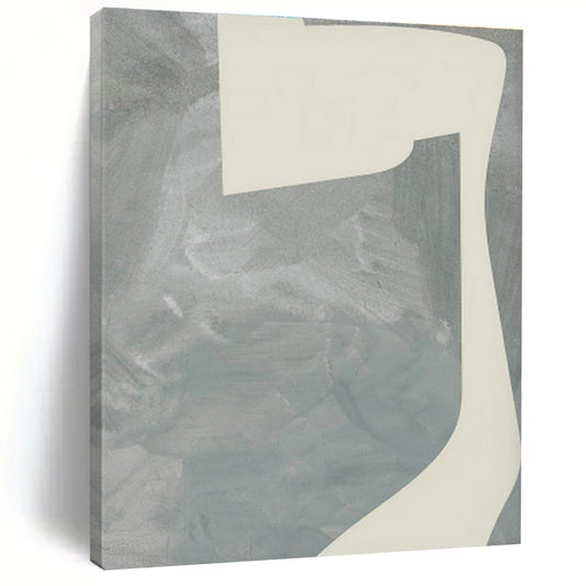 Light Gray Geometric Abstract Art for Contemporary Hotel Lobby & Zen - Inspired Bedroom DLZ0711
