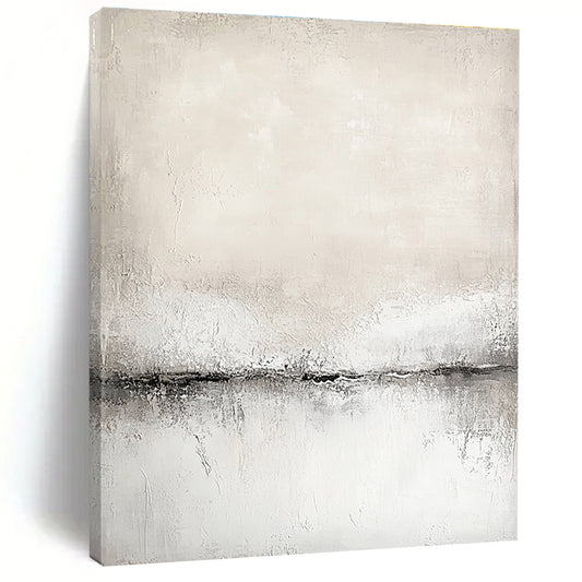 Light Textured Horizon Art for Scandinavian - Style Home & Yoga Studio STSC128