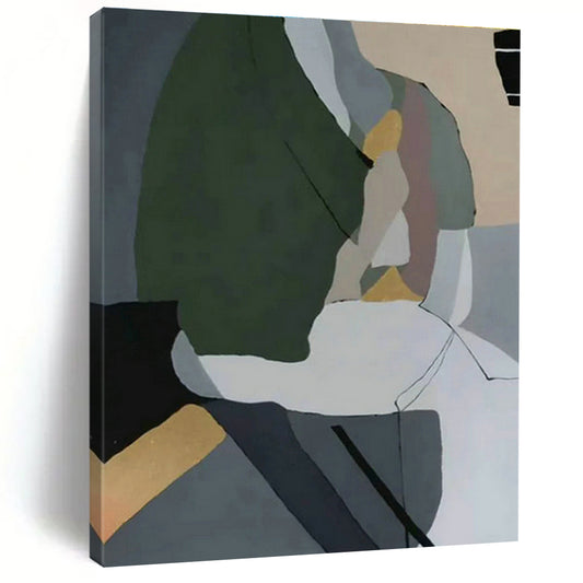 Geometric Color - Block Abstract Art for Living Room & Office DLZ0540