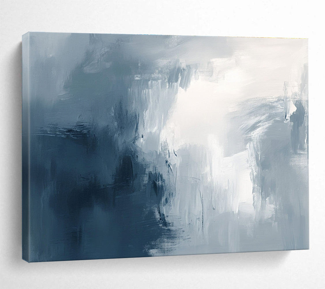 Gray - Toned Abstract Mist Art for Urban Spa & Minimalist Living Room SC048