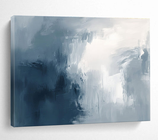 Gray - Toned Abstract Mist Art for Urban Spa & Minimalist Living Room SC048