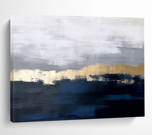 Gold - Gray Abstract Art for Modern Corporate Office Reception Areas DLZ3168