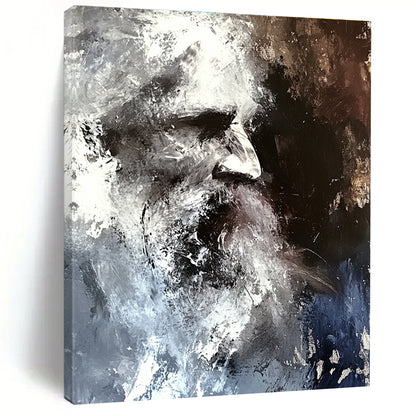 Monochrome Portrait with Texture for Thoughtful Study & Contemporary Art Gallery STSC229