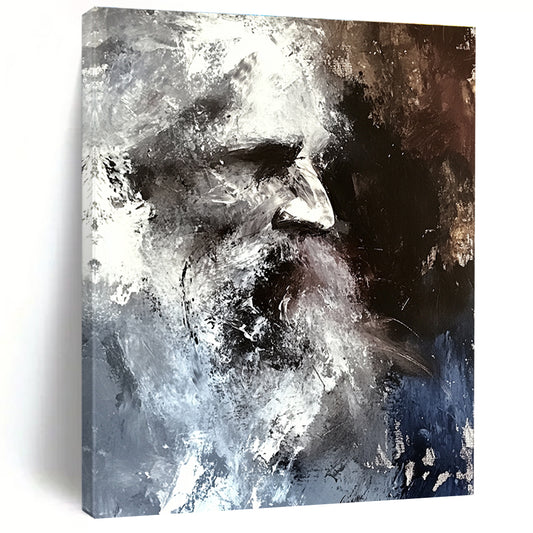 Monochrome Portrait with Texture for Thoughtful Study & Contemporary Art Gallery STSC229