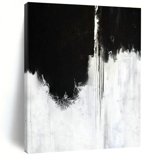 Black - White Drip Art for Contemporary Living Room & Art Gallery DLZ2053