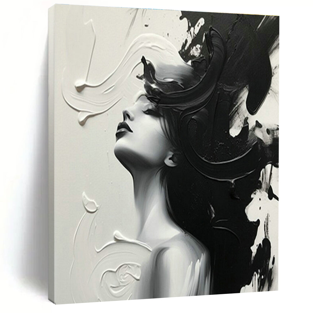 Black - and - White Artistic Portrait for Contemporary Art Gallery & Edgy Home Office DLZ1562