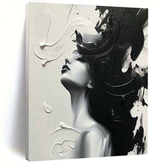 Black - and - White Artistic Portrait for Contemporary Art Gallery & Edgy Home Office DLZ1562