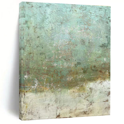 Textured Teal and Brown Art for Bohemian Café & Eclectic Living Room DLZ2212