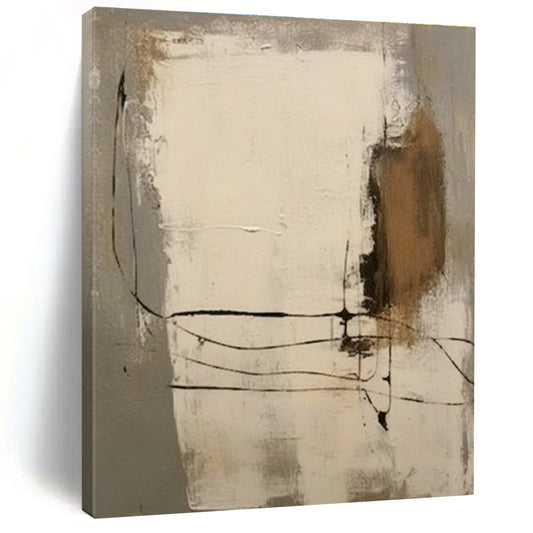 Neutral Geometric Abstract Art for Industrial - Chic Loft & Contemporary Art Gallery DLZ0856