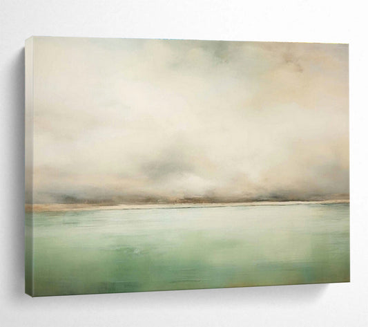 Soft - Toned Sky - Water Painting for Coastal Bedroom Retreats DLZ2543