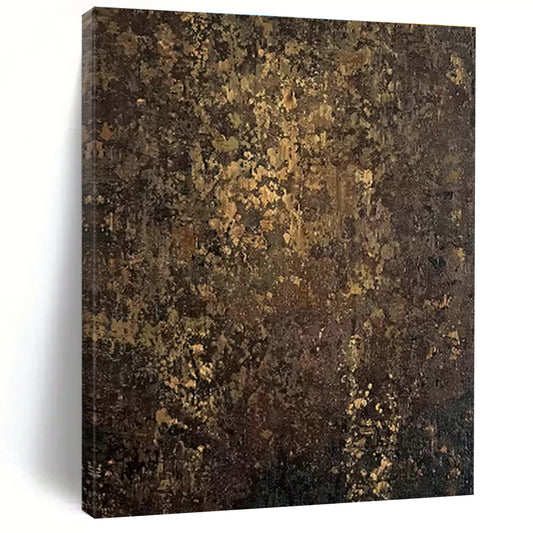 Dark Brown and Gold Textured Art for Sophisticated Study & Classic Wine Cellar DLZ0742