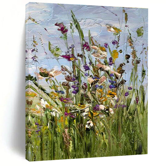 Wildflower Field Art for Cottagecore Kitchen & Garden - Themed Tea Room DLZ0954